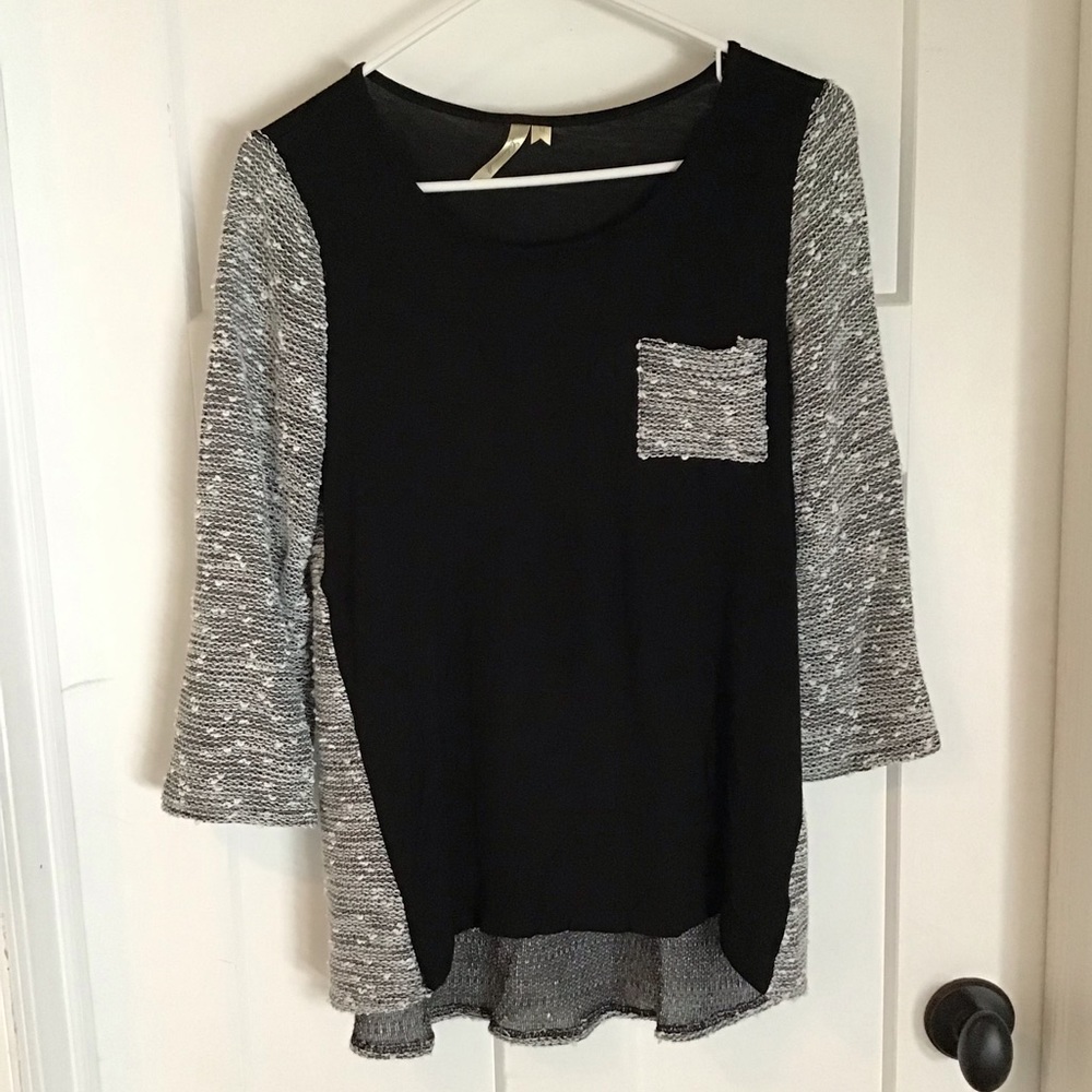 Black and tweed shirt